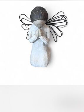 Vintage Willow Tree wooden Angel of Prayer in good condition!